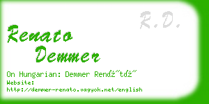 renato demmer business card